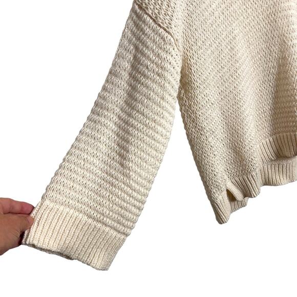 Madewell Link Stitch Oversized perfect Beach Sweater Size Small EUC - Picture 2 of 5